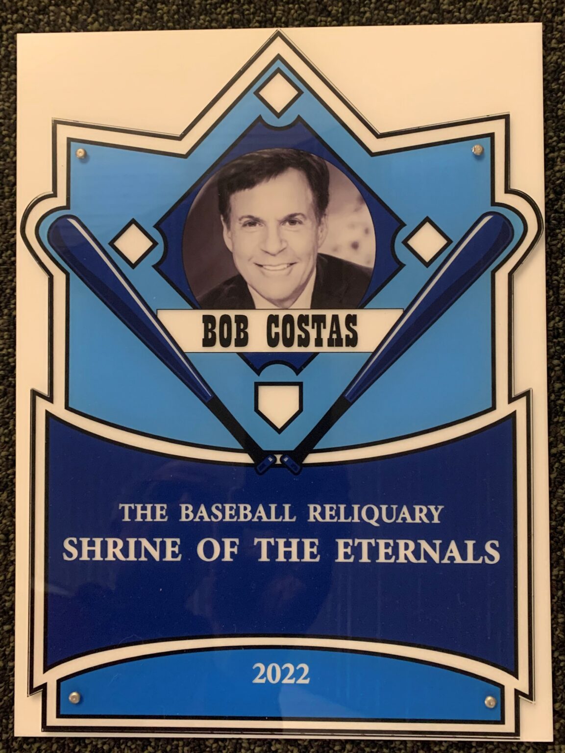 Shrine of the Eternals Class of 2024 Baseball Reliquary